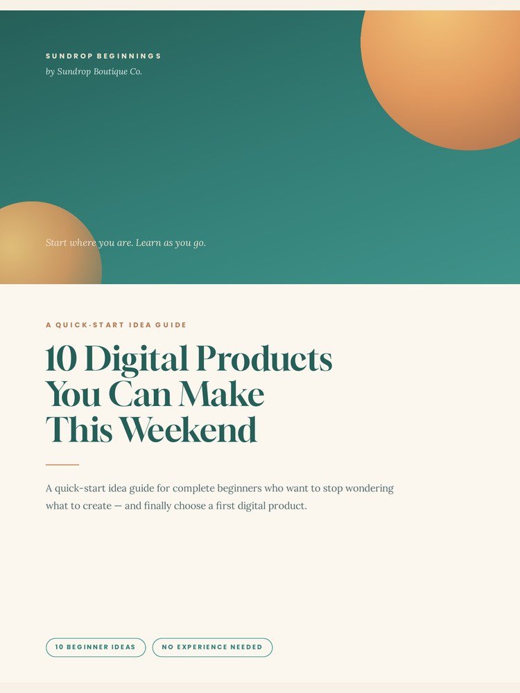 10 Digital Products You Can Make This Weekend cover