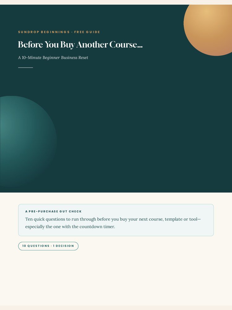Before You Buy Another Course… cover