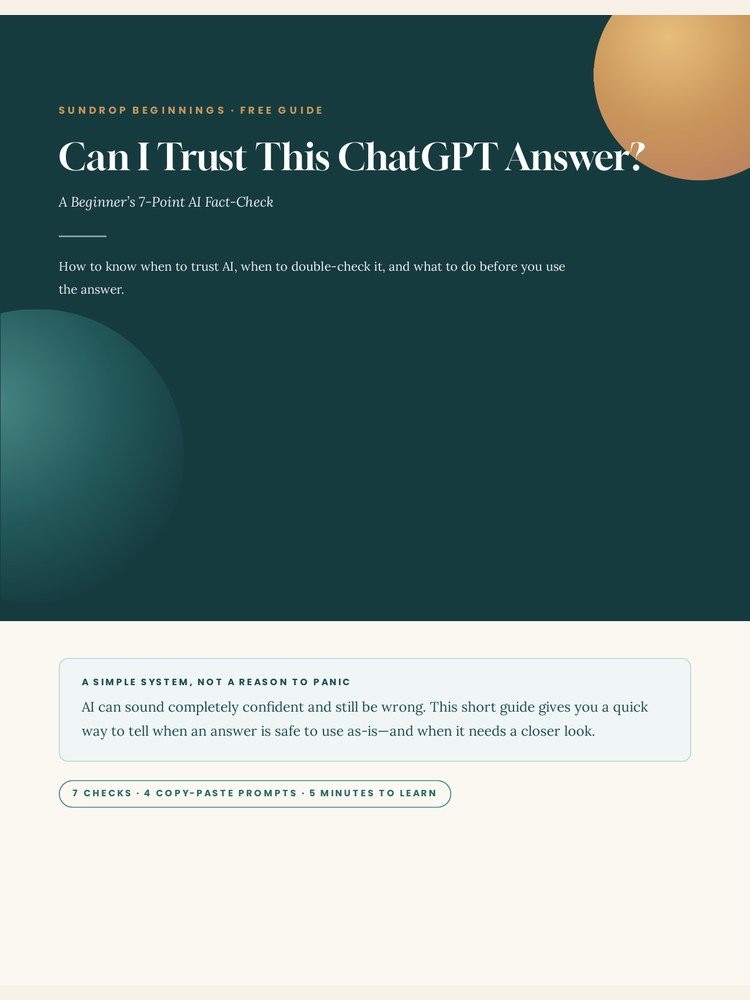 Can I Trust This ChatGPT Answer? cover
