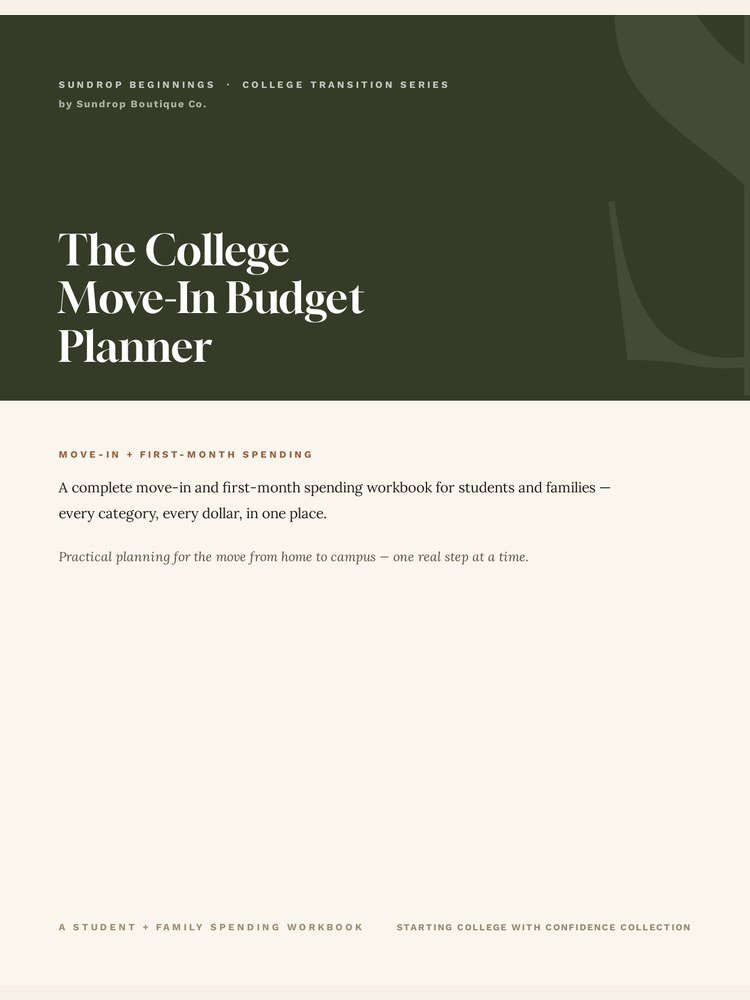 College Move-In Budget Planner cover