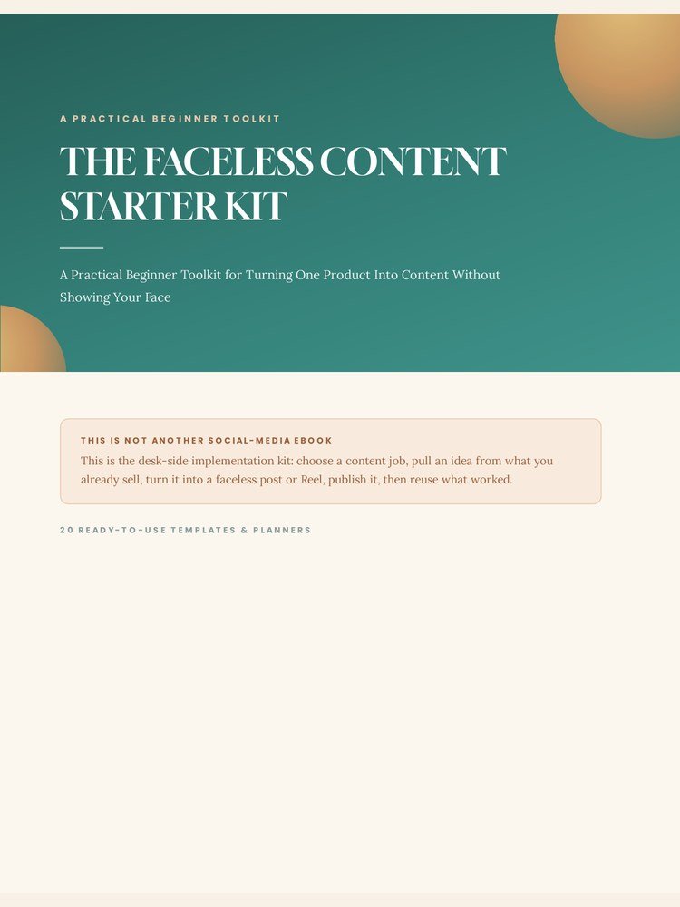 Faceless Content Starter Kit cover