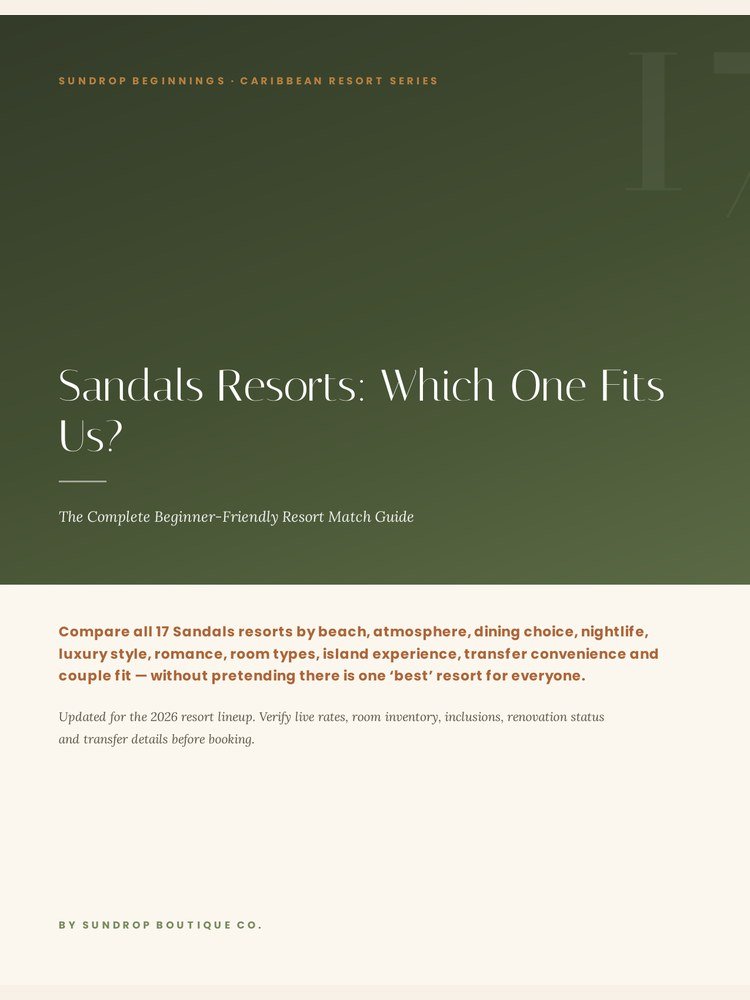 Sandals Resorts: Which One Fits Us? cover