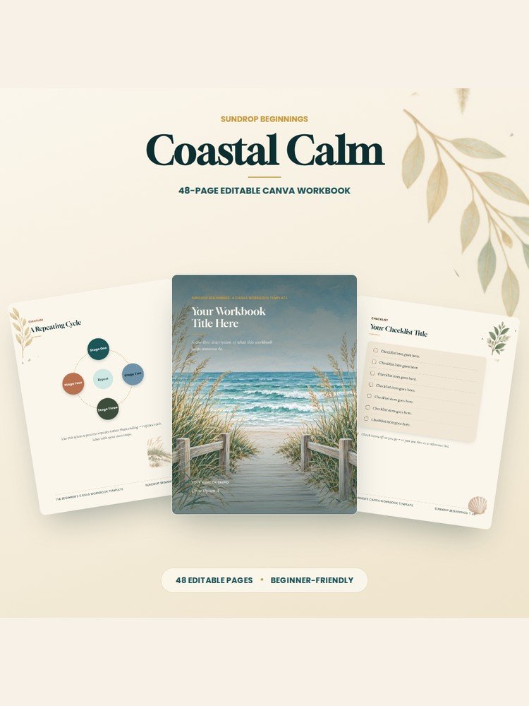 The Beginner-Friendly Canva Workbook Template cover