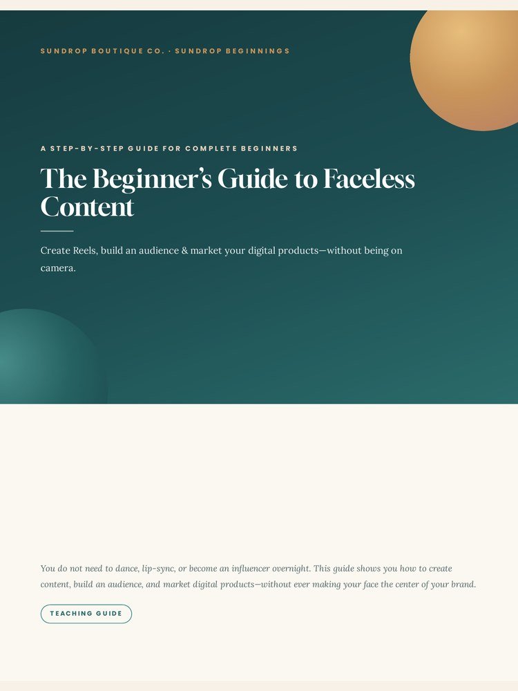 The Beginner's Guide to Faceless Content cover