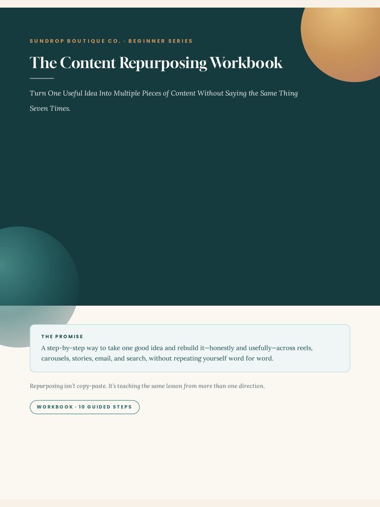 The Content Repurposing Workbook cover