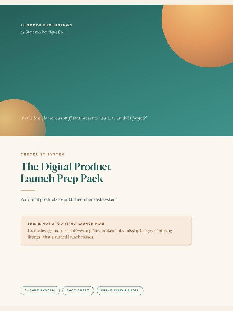 The Digital Product Launch Prep Pack cover