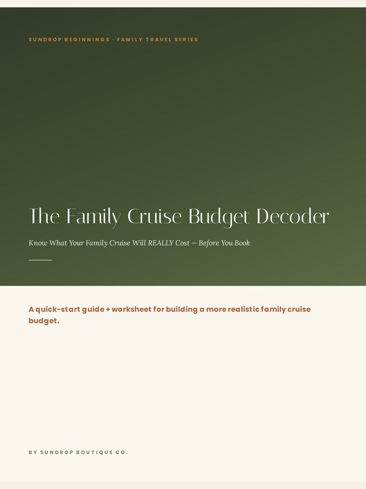 The Family Cruise Budget Decoder cover