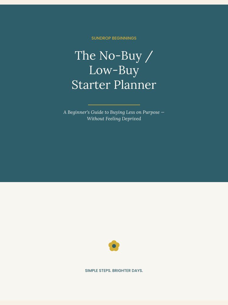 The No-Buy / Low-Buy Year Planner for Beginners cover