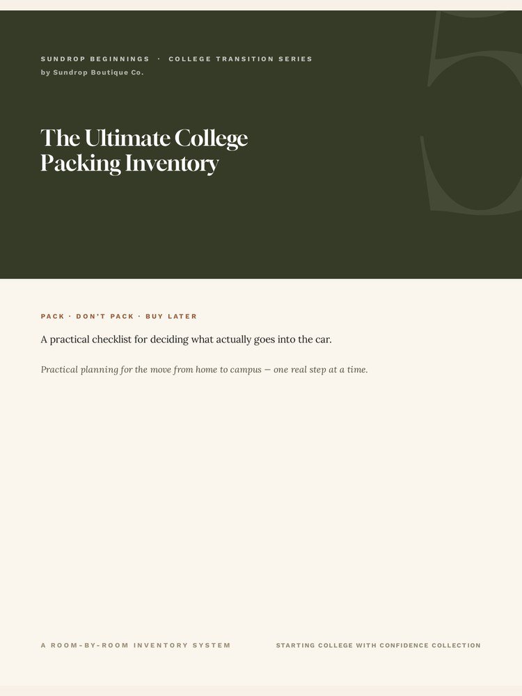 The Ultimate College Packing Inventory cover