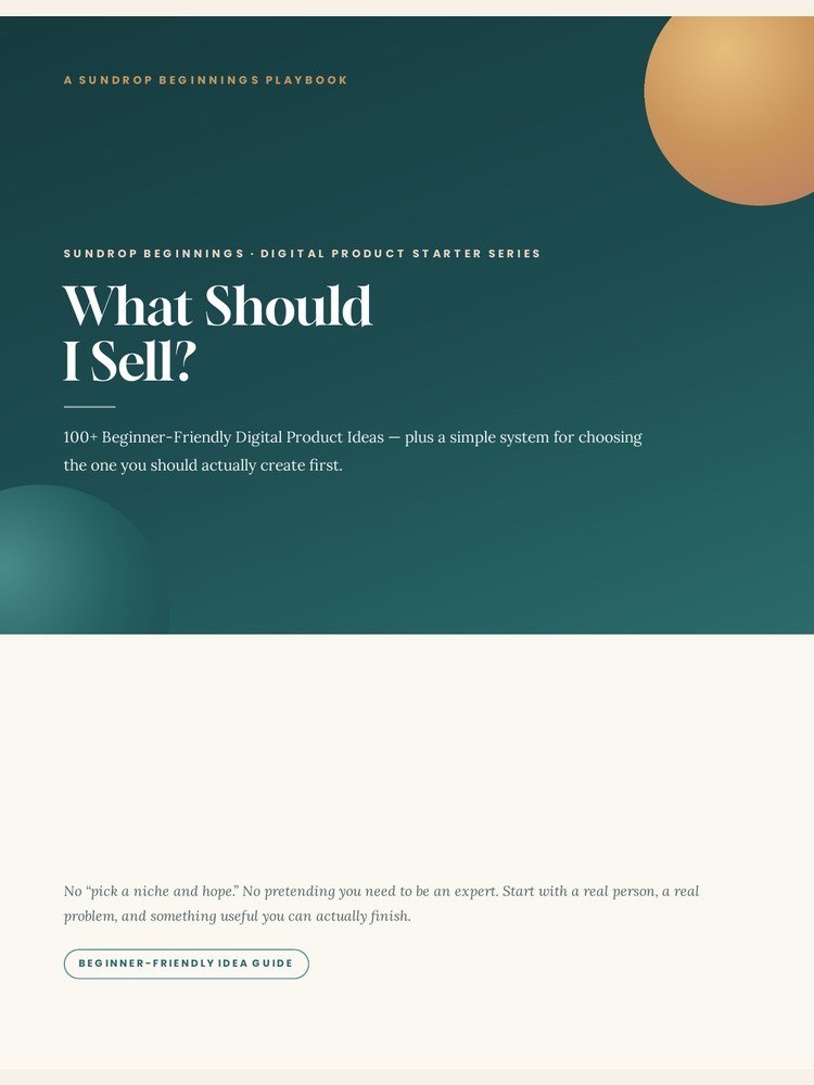What Should I Sell? cover
