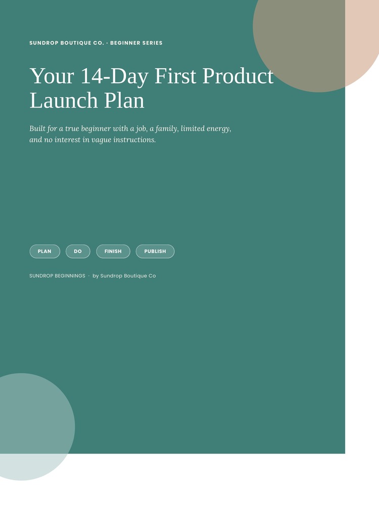 Your 14-Day First Product Launch Plan cover