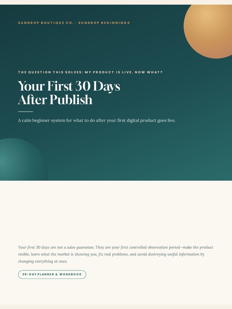 Your First 30 Days After Publish cover