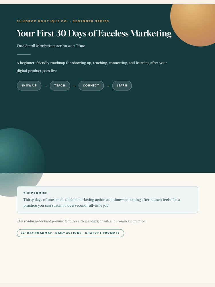 Your First 30 Days of Faceless Marketing cover